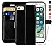 MONASAY Case Compatible for iPhone SE 2022/2020 5G,iPhone 7/8 Wallet Case,4.7-inch, [Glass Screen Protector] Flip Folio Leather Cell Phone Cover with Credit Card Holder, Black