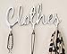 Comfify Shabby Chic Style Clothes Coat Rack Hooks Polished Metal Contemporary Wall Mount Clothing Hooks - 4 Wall Hooks, Cute Women Decorative Clothing Rack - Screws Included