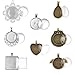 Accmor 32 Pcs 8 Styles Pendant Trays Include Round, Square, Heart, Teardrop, Wings, Flower, Chaplet, Star Circle Pendant Bezel with 32 Pcs Glass Cabochon Dome Tiles for Crafting DIY Jewelry Making