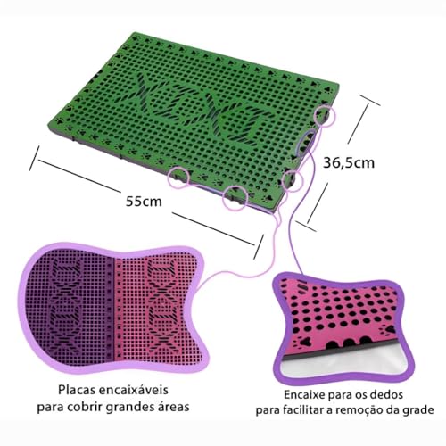 Sanitário Pet Modular Tapete Higiênico 55x37cm Xixi | TáNaTela | Banheiro Higiênico Para Cães Pequenos e Médios | Base Para Tapete Jornal Absorvente | Grade Elevada Antipatas Molhadas (Azul)