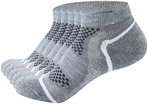 AIRSTROLL Athletic Ankle Socks for Men Women Cushioned Sports Low Cut Running Socks 6 Pack