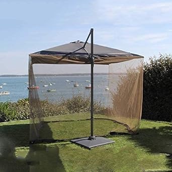 Amazon Com Hspoup Outdoor 9 10ft Outdoor Umbrella Table Screen Mosquito Bug Insect Net Mesh Garden Black Industrial Scientific