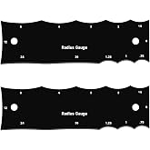 Wenqik 2 Pcs Radius Check Gauge Acrylic Contour Gauge for Sheet Metal tasks | 12 Sizes Black Shaping Tool, Curve Copy, Flatness Check, for Metalworkers, Auto Repair, Workshop Essential