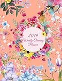 2019 Weekly Cleaning Planner: Cute Flowers Colorful, 2019 Weekly Cleaning Checklist, Household Chore by Daisy Creative Journal