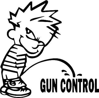 Piss on Gun Control Vinyl StickerTruck Car SUV Window Trailer Decal