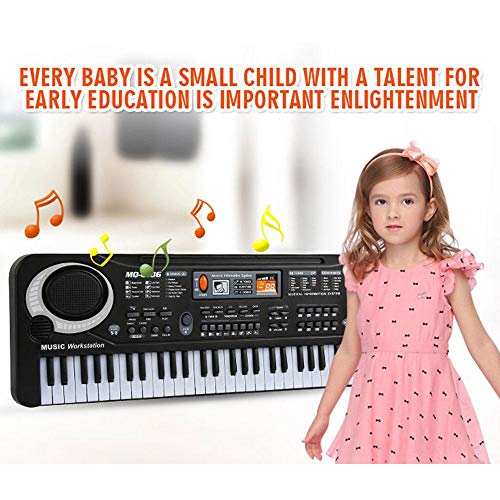 Womdee Kids Piano Keyboard, 61 Keys Electronic Digital Piano Electronic Musical Keyboards with Microphone Portable Keyboard Gift Teaching Toy for Beginners (Kids & Adults) - Thumbnail 7