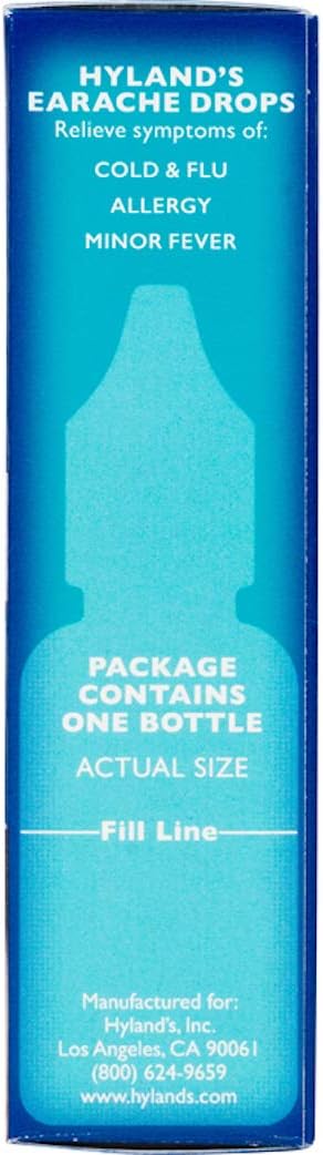 Ear Drops for Swimmers Ear and Allergy Relief for Kids and Adults by Hyland's, for Clogged Ears, Earaches, Fast Natural Homeopathic Pain Relief, 0.33 Ounce: Health & Personal Care