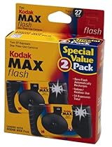 2 Kodak MAX 35mm Single Use Cameras with Flash