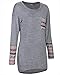 STYLEWORD Women's Long Sleeve Round Neck Patchwork Casual Loose T-Shirts Blouse Tops(Gray,XL)