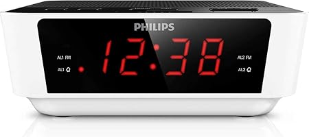 Philips Aj3115 12 Radiowecker Digital Tuner Mit Programmspeicher Weiss Schwarz Amazon De Heimkino Tv Video
