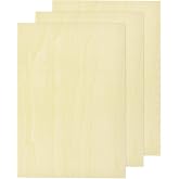 MECCANIXITY 3pcs Basswood Sheet 12x8x3/8 Inch Unfinished Wood Boards | Plywood for Crafts Laser Cutting with Smooth Surfaces