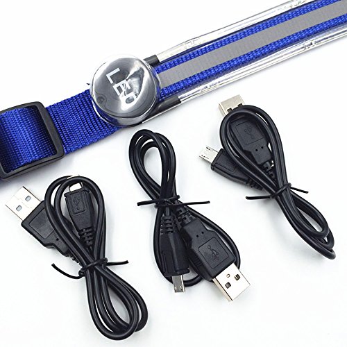 Upgraded LED Horse Breastplate Collar, USB Rechargeable Equestrian Riding Horse Bridle Halter Safety Light Horses Neck Belt Equipment Horsing Accessory - Blue - Thumbnail 4