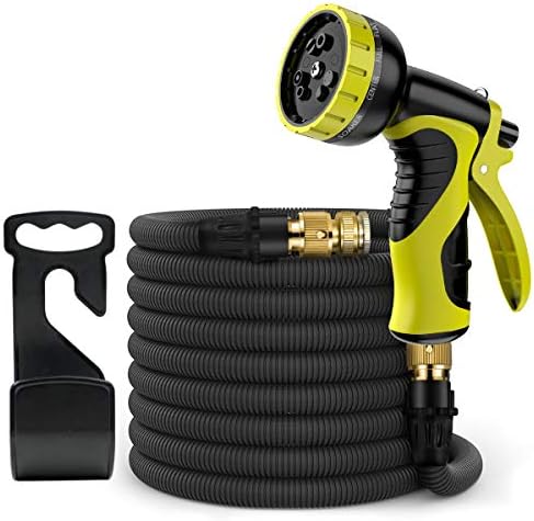 散水ホース ホースリール 5 15m 洗車 軽量 伸びるホース マジックホース 3倍に伸びる 耐久性 伸縮ホース 超強化 庭 ガーデンホースセット 水やり 園芸 10パターンノズル ガーデニング 掃除