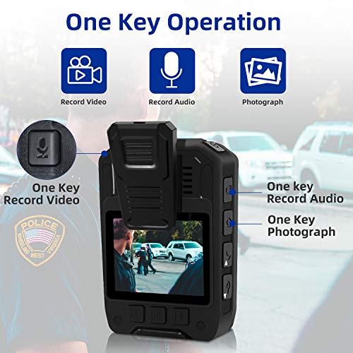 Waterproof Police Body Camera with 2 Inch Display,Light Weight for Law