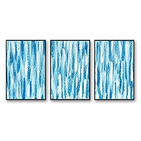 Framed Canvas Wall Art for Living Room, Bedroom Abstract Color Collage Pattern Canvas Prints for Home Decoration Ready to Hanging - 16"x24"x3 Panels