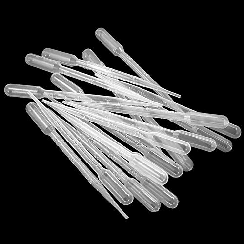drunkenman 100PCS/SET Durable for Use 3ML Disposable Plastic Eyedroppers Pipette Eye Droppers for Liquid Transfer Air Brush Paint