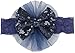 Lilax Baby Girl Newborn Lace Princess Wedding Party Dress Gown 4 Piece Deluxe Set 0-3 Months Navy