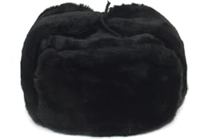 Russian Winter Hat *Shapka-Ushanka*BLACK*Size XL (metric 62)