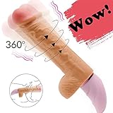Vibrating Dildo-G spot Vibrater with 10 Vibrations Speed Rechargeable Penis for Women and Couple Orgasm, Silicone Realistic Dildo Sex Toy for Vaginal G spot& Anal Play