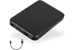 Qdreclod 5V 4000mAh Rechargeable Battery for Heating Scarf 14.8Wh Battery Pack with 2 USB Port for Scarf Battery w/USB Charging Cable (Black)