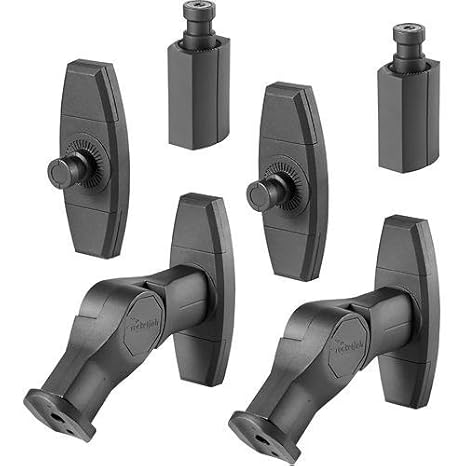Black Tilting Wall Mounts For Most Small Speakers 2 Pack