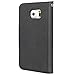 Galaxy S6 Case,by HiLDA,Samsung Galaxy S6 Wallet Case,PU Leather Case,Credit Card Holder,Flip Cover Case[Black]