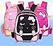 Efree Cute Cat Face Bow Diamond Bling Waterproof Pink School Backpack Girls Book Bag
