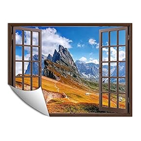 Wall Paper Small Wall Mural Beautiful Scenery Out of The Window Wall Art Removable Wall Decoration for Bedroom Living Room - 24x32 inches