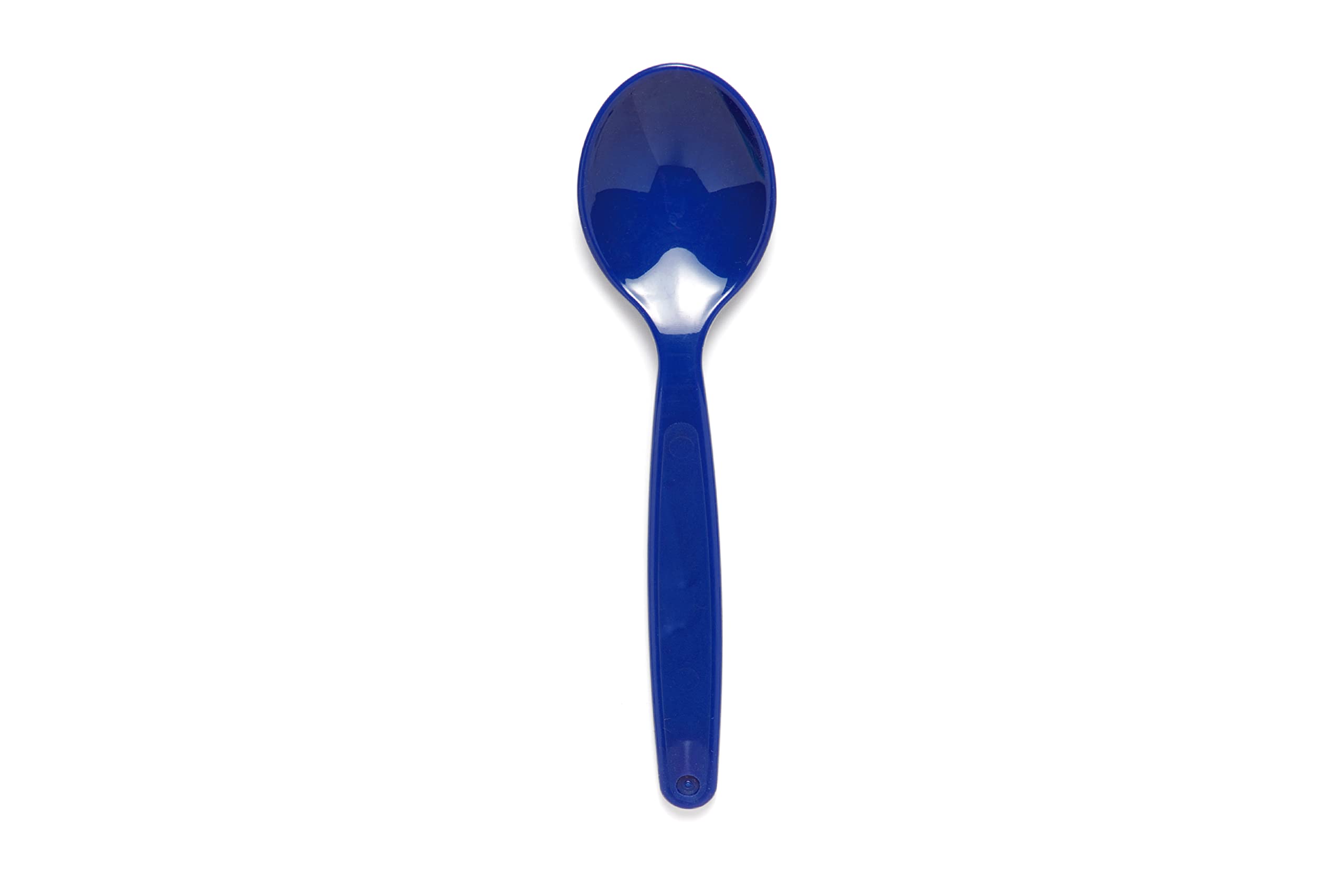 Harfield Small Royal Blue Dessert Spoon (17cm) Pack of 10 Reusable Virtually Unbreakable Polycarbonate Plastic