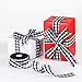 Tatuo Wide Wired Plaid Taffeta Ribbon 25 Yards 1.50 Inches Gingham Ribbon Craft Wide Plaid Ribbon for DIY Craft Party Gift Supplies Black White