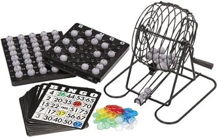 Amazon.com: Conjunto completo Juego de bingo y juego Bingo Grande Jaula 75 bolas numeradas 18 tarjetas: Sports \u0026 Outdoors