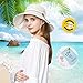 Womens Sun UV Protection Hats with Ponytail Hole Cap Wide Brim Summer Garden Shade Hat Crushable Beige Hat