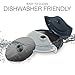 Pizza Cutter | Super Fast Slicer | 2 Sharp Blades | Round Soft Grip, Safety Cover & Stainless Steel Wheel | Cut, Slice and Clean with Ease (UpGood Kitchen Gadgets, Pitch Black)