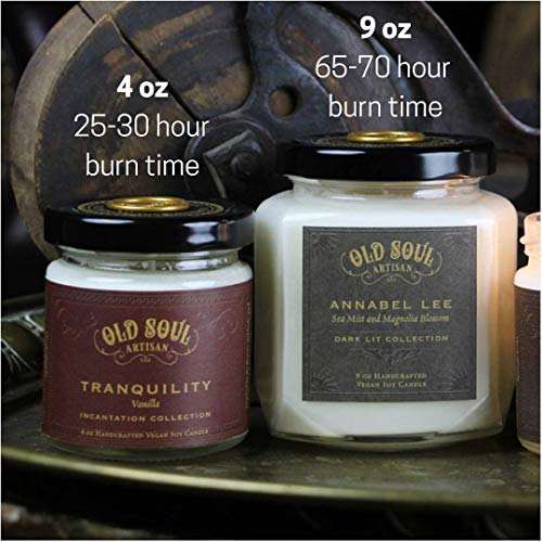 Book of Spells - Old Book Lovers Candle - Spellbook Bookish Bookworm Literature Gift for Readers 4oz