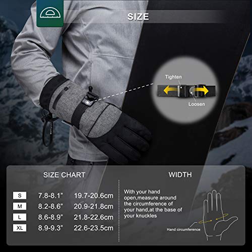 rivmount Winter Ski Gloves for Men Women,3M Thinsulate Keep Warm