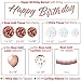 EpiqueOne 36-Piece Rose Gold Birthday Kit | Includes Happy Birthday Banner, Rose Gold Balloons, Tissue Pom Poms & Tassels | Easy to Set Up | Also Ideal for Bridal and Baby Showers & More