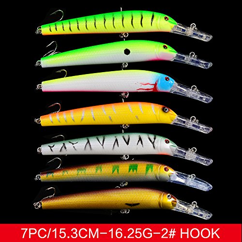 BAIKALBASS Barsch Angelköder-Set, Topwater Harte Köder Minnow Crankbait Bleistift VIB Swimbait für Barsch Hecht Fit… – Bild 6