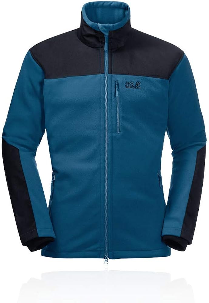 Jack Wolfskin Blizzard Windproof Fleece Jacket M Blue Amazon.co.uk