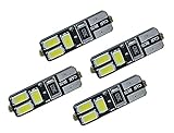 2 PAIRS CANBUS No Error T10 168 w5w 6 LED SMD White License Plate Parking Bulbs