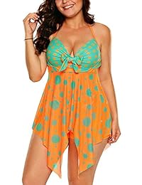 Sidefeel traje de baño de dos piezas con estampado de tankini con parte superior y pantalones cortos para dama