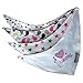 Baby Bandana Drool Bibs - Best Teething Bib, Premium Soft Cotton and Absorbent Terry, Adjustable in Size with 2 Snaps, Stylish & Cute - For Girls - Set of 4