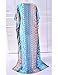 Bsubseach Women's Swimwear Kaftan Blue Side Split Chiffon Maxi Robe Beach Dress Swimsuit Coverups Poncho