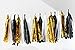 SUNBEAUTY 15PCS Black White Gold Mixed Colors Tissue Paper Tassels Garland Bunting for Party Wedding Pom Poms Decoration