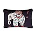 Sleepwish Mandala Pillow Case Elephant Tree Ethnic Decorative Pillow Cover Black Pillowcase 20 X 30 Inches (1 Case)