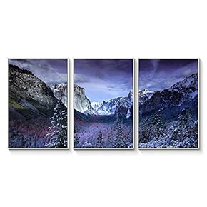 Framed Canvas Wall Art for Living Room, Bedroom Fantasy Scenery Canvas Prints for Home Decoration Ready to Hang - 16"x24"x3 Panels