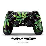 Skins for PS4 Controller - Stickers for Playstation 4 Games - Decals Cover for PS4 Slim Sony Play Station Four Controllers PS4 Pro Accessories PS4 Remote Dualshock 4 Skin - Weeds Black