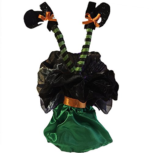 Halloween Animated Kicking Witch Legs-Sound Activated 16 inch-Green