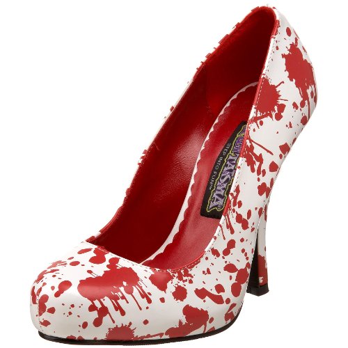 Funtasma by Pleaser Women's Bloody-12 Pump,White Patent/Red,8 M US