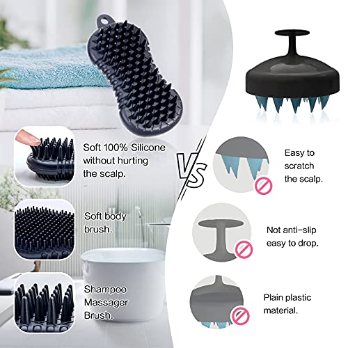 Scalp Massager Shampoo Brush Scrubber Hair Brushes Silicone Shower