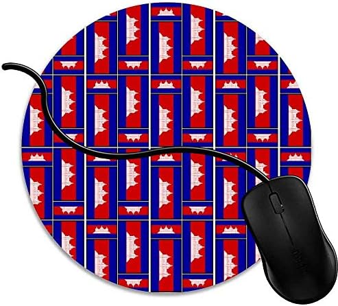 Mouse Pad Gaming Cambodia Flag Puzzle, Premium-Textured Surface, Non-Slip Rubber Base, Laser Optical Mouse Compatible, Mouse mat 1V955